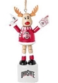 Ohio State Buckeyes NCAA Wood Cheering Reindeer Push Puppet Ornament - 6 Count Case