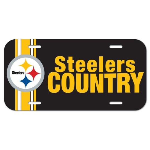 Pittsburgh Steelers Country NFL Souvenir Plastic LICENSE PLATE