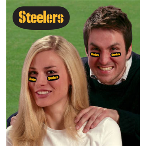 Pittsburgh Steelers NFL Vinyl Face Decorations 6 Pack Eye Black Strips *SALE*