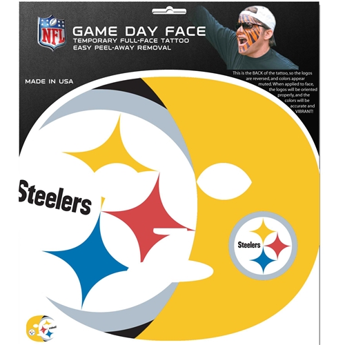 Pittsburgh STEELERS NFL Game Day Temporary Face Tattoo *SALE*