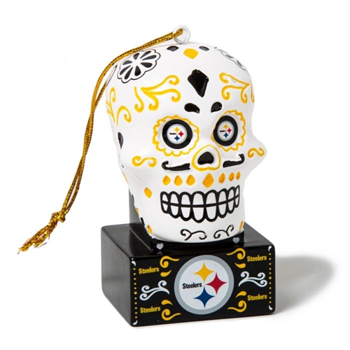 Pittsburgh STEELERS NFL Sugar Skull Ornament - 6ct Case *NEW*