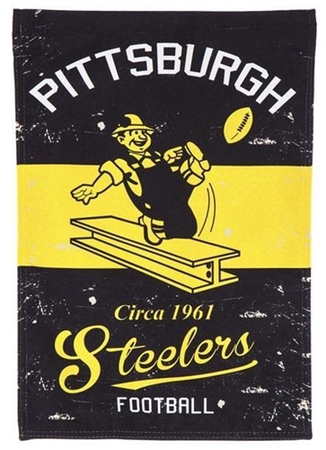 Pittsburgh STEELERS Legacy NFL 28''x 44'' Vintage Linen 2-Sided Banner Flag *SALE*