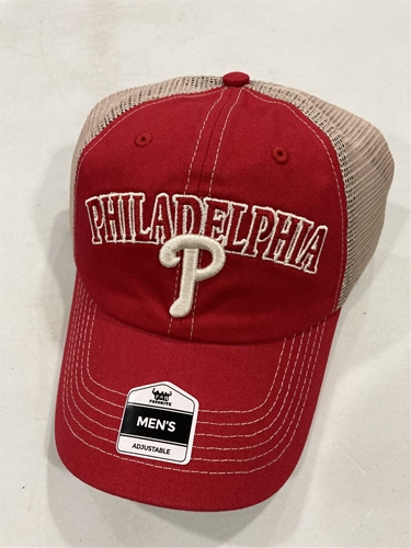 Philadelphia Phillies MLB RED Mass Aliquippa Adjustable Clean Up Mesh Snapback HAT *NEW*
