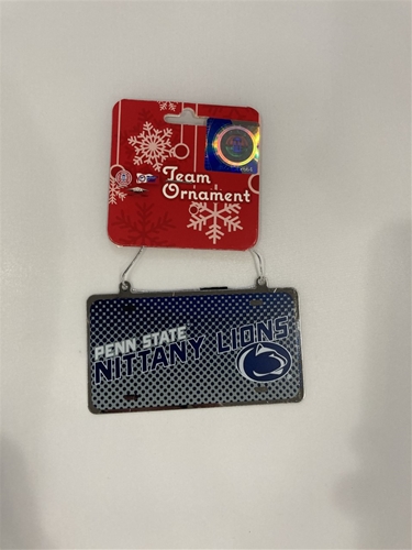 Penn State Nittany Lions NCAA Metal LICENSE PLATE Ornament