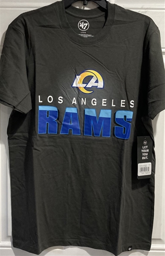 Los Angeles Rams NFL Charcoal Max Flex Men's Super Rival Tee *NEW*