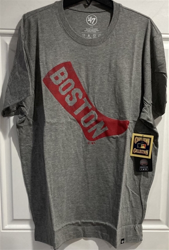 Boston RED SOX Cooperstown MLB Slate Grey Throwback Men's Club Tee Size 2XL *SALE* Lot of 7