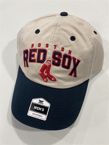 Boston RED SOX Cooperstown MLB Natural Mass Bold City Clean Up Adjustable Hat *NEW*