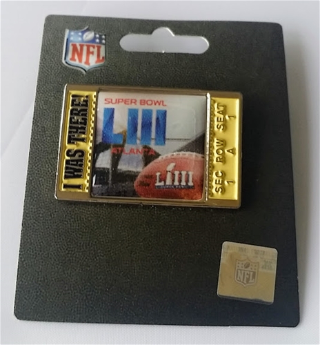 Super Bowl LIII Logo NFL ''I was there!'' Ticket Collector Pin *CLOSEOUT*
