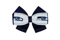 Seattle Seahawks NFL Grace Collection 2 Tone Bow Hair Clip - One Dozen Lot