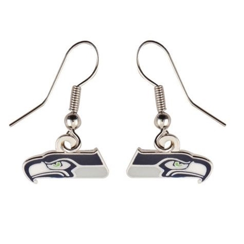 Seattle Seahawks NFL Silver Dangle Earrings *SALE*