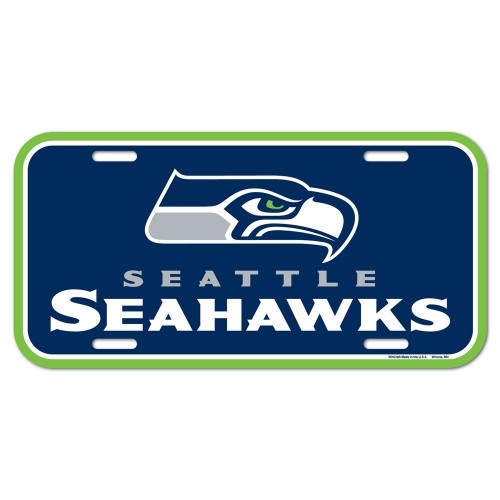 Seattle Seahawks NFL Souvenir Blue Plastic LICENSE PLATE