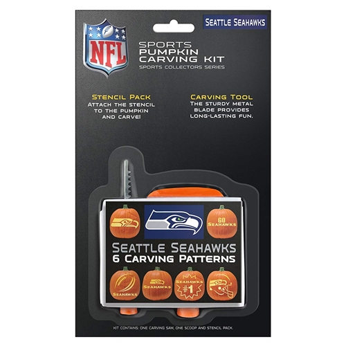 Seattle Seahawks NFL Team Logo Pumpkin Carving Kit - 12ct Case