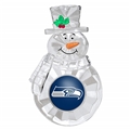 Seattle Seahwaks NFL Traditional Snowman Ornament - 6 Count Case