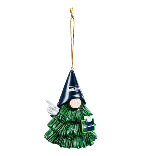 Seattle Seahawks NFL Gnome Tree Character Ornament - 6ct Case *NEW*