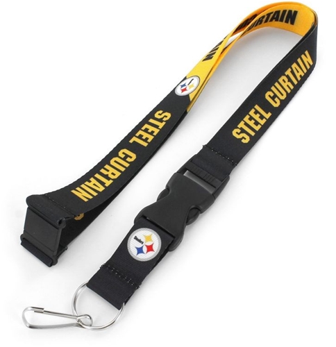 Pittsburgh Steelers NFL ''Steel CURTAIN'' Slogan Lanyard *SALE*