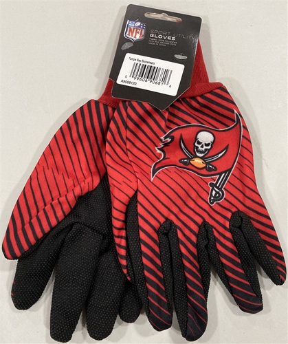 Tampa Bay Buccaneers NFL Full Color 2 Tone Sport Utility Gloves - 6ct Lot