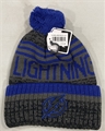 Tampa Bay Lightning NHL Charcoal Mass Slab Knit Cuff Cap w/ Pom