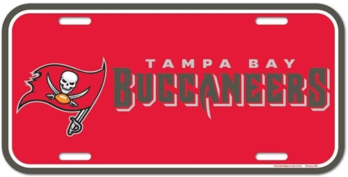 Tampa Bay Buccaneers NFL Souvenir Plastic LICENSE PLATE