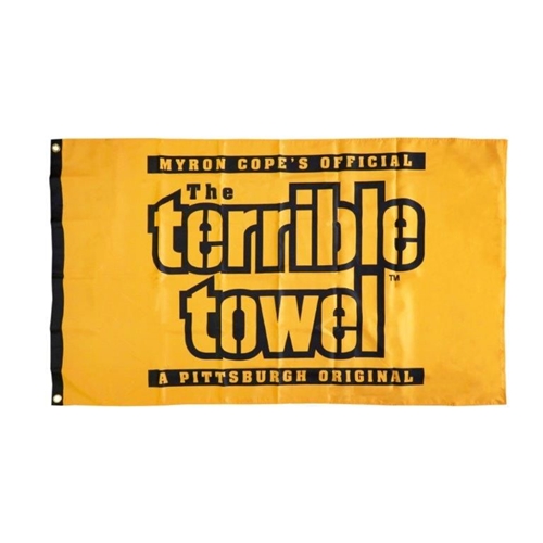 Pittsburgh STEELERS Official Gold Original Terrible Towel 3' x 5' Double Sided Flag