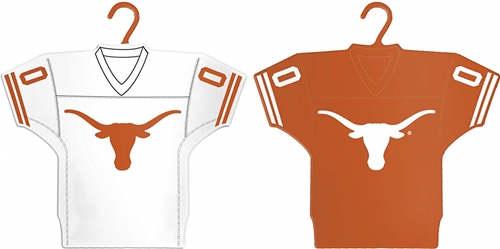 Texas Longhorns NCAA Home & Away JERSEY Ornament 2 Pack Set - 6 Count Case *SALE*