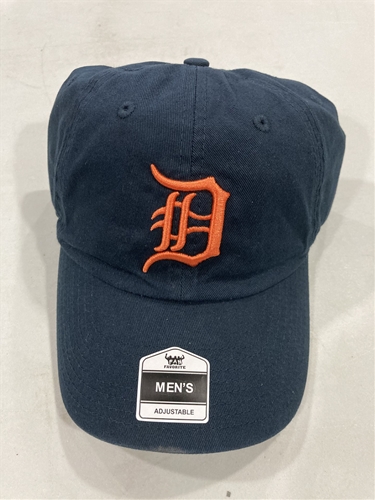 Detroit Tigers Orange D MLB Navy Mass Clean Up Adjustable Hat *NEW*