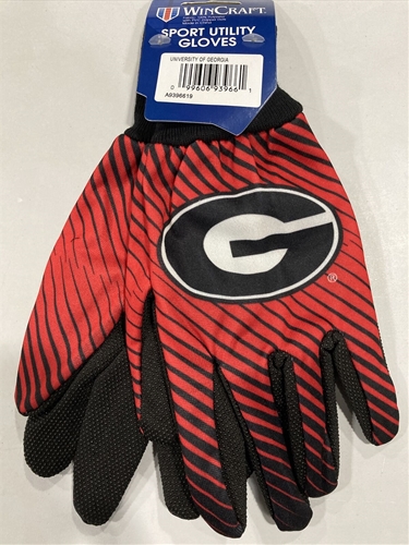 Georgia Bulldogs NCAA Full Color 2 Tone Sport Utility Gloves *NEW* - 6ct Lot