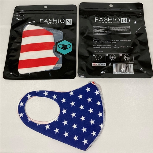 USA FLAG Reusable Face Masks w/ Ear Loops - 1 Dozen