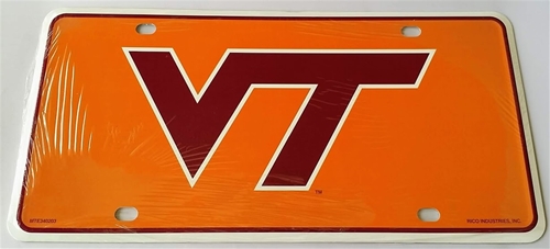 Virginia Tech Hokies 3rd Logo NCAA Printed Metal LICENSE PLATE Tag *CYBER SALE*