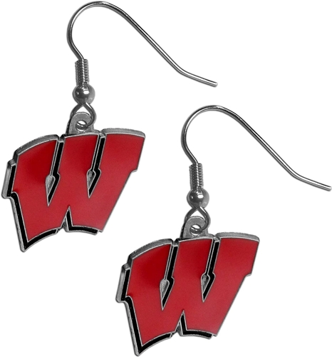 Wisconsin Badgers NCAA Dangle Earrings *NEW*