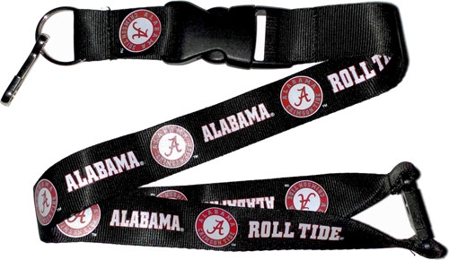Alabama Crimson Tide BLACKOUT PSG Premium 2-sided Lanyard Keychain University of