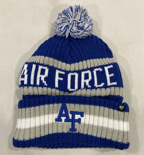 Air Force Fighting Falcons NCAA Royal Bering Knit Cuff Cap w/ Pom *NEW*