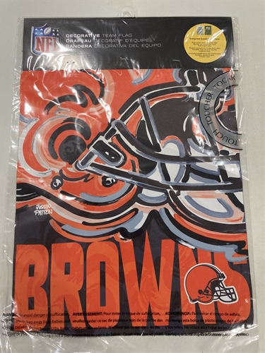 Cleveland Browns NFL Justin Patten 2-Sided Garden Flag *NEW*