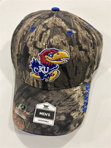 Kansas Jayhawks NCAA Mossy Oak Break Up Country Frost MVP Adjustable Hat *NEW*