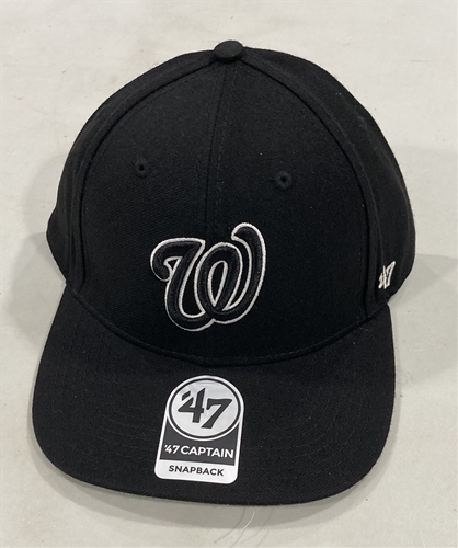 Washington Nationals MLB Black No Shot Captain Snapback Hat *NEW*