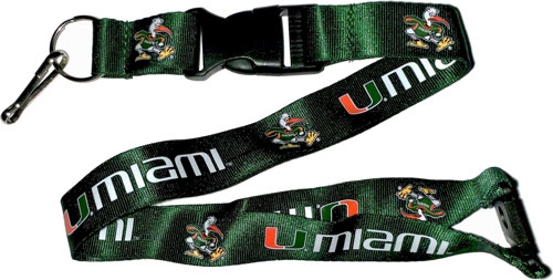 Miami Hurricanes NCAA Green Lanyard