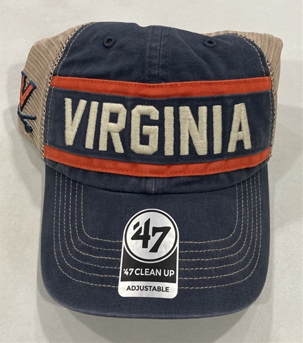 Virginia Cavaliers NCAA Vintage Navy Juncture Clean Up Mesh Snapback Hat *NEW*