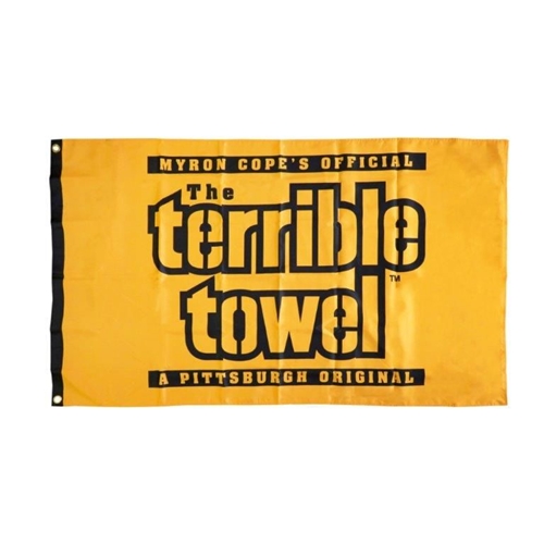 Pittsburgh Steelers Official Gold Original Terrible Towel 3' x 5' Double  Sided Flag