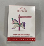 2016 Great Granddaughter Hallmark Keepsake Ornament *NEW*