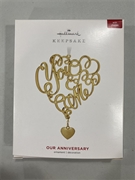 2019 Hallmark Our Anniversary Keepsake Ornament *NEW*