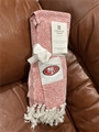 San Francisco 49ers NFL 50" x 60" Farmhouse Throw Blanket *NEW* - 6ct Case