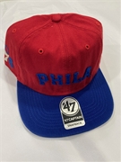 Philadelphia 76ers NBA Red Club Legacy Captain Snapback Relaxed Fit Hat *NEW*
