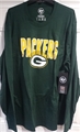 Green Bay Packers NFL Dark Green Splitter Long Sleeve Men's T Shirt Size XL