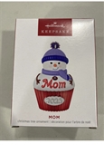 2023 Hallmark Mom Snowman Cupcake Keepsake Ornament *NEW*