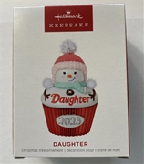 2023 Hallmark Daughter Snowman Cupcake Keepsake Ornament *NEW*