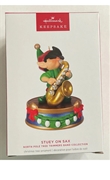 2024 Hallmark North Pole Tree Trimmers Band Stuey on Sax Keepsake Ornament *NEW*