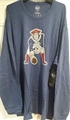 New England Patriots Legacy NFL Bleacher Blue Long Sleeve Scrum Mens T Shirt Size 3XL