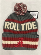 Alabama Crimson Tide NCAA Charcoal Bering Knit Cuff Pom *NEW*