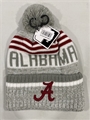 Alabama Crimson Tide NCAA Gray Mass Slab Knit Cuff Hat w/ Pom *NEW*