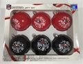 Arizona Cardinals NFL 6 Pack Home & Away Shatter-Proof Ball Ornament Gift Set