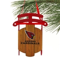 Arizona Cardinals NFL Vintage Metal Sled Ornament - 6ct Case